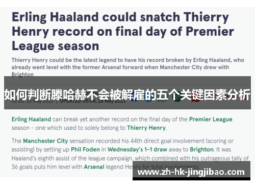 如何判断滕哈赫不会被解雇的五个关键因素分析